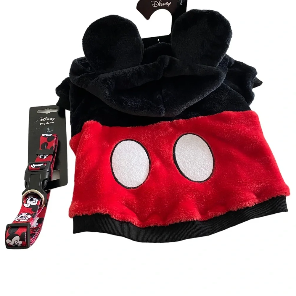 DISNEY Dog Mickey Mouse Costume and Collar Size: L